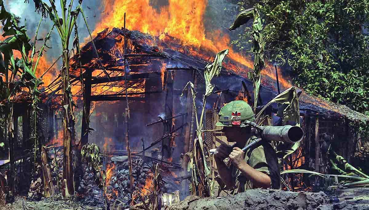 viet cong base camp burned asymmetric warfare