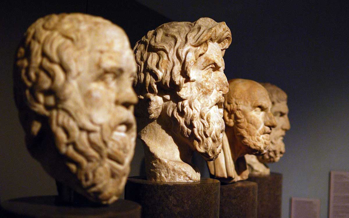 Ancient Philosophers statues