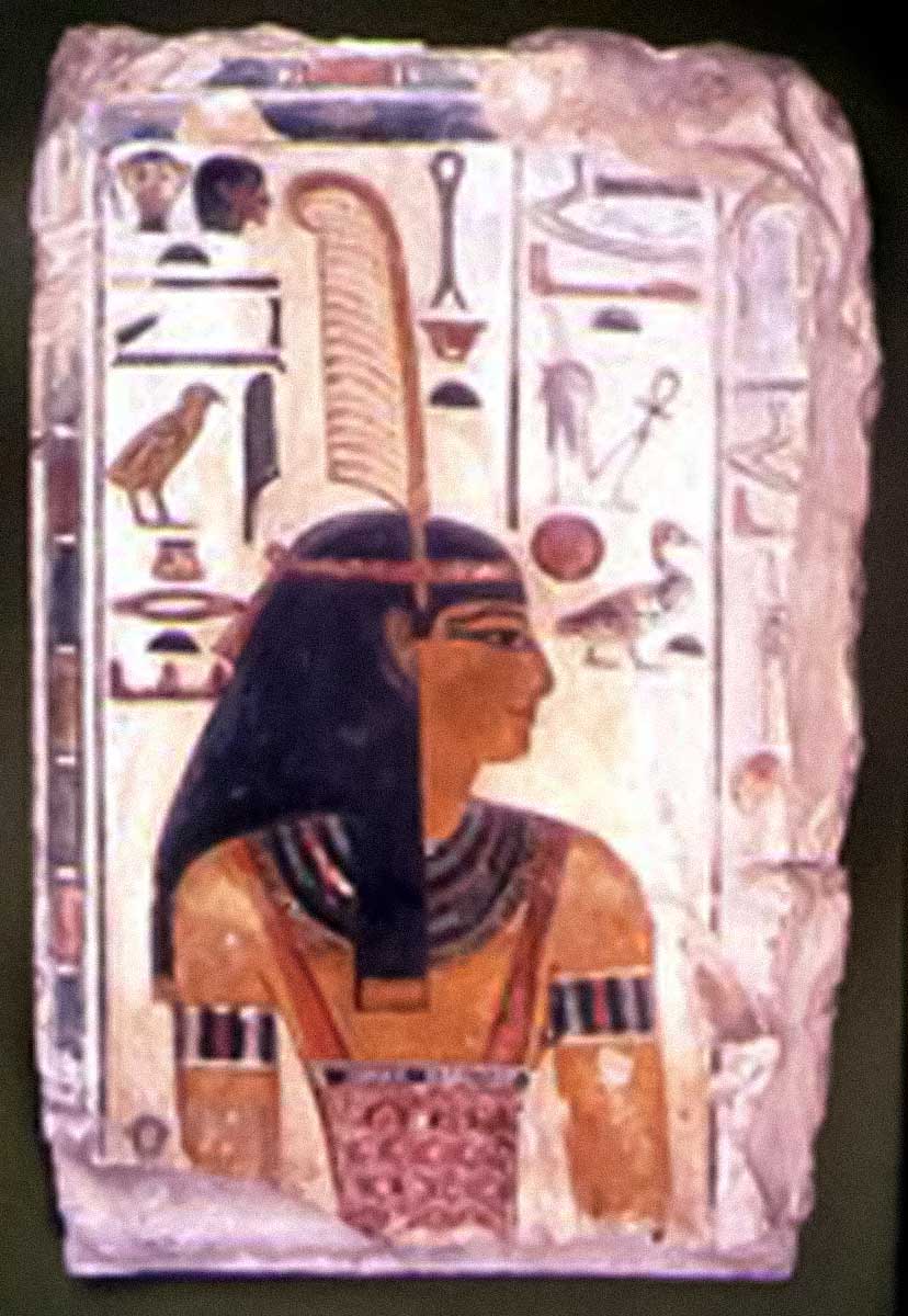 Bas relie goddess Maat Tomb Seti