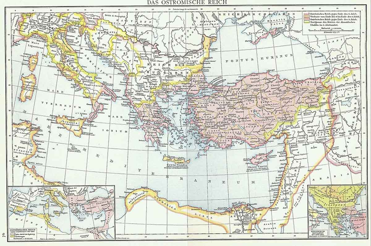Byzantine themes map