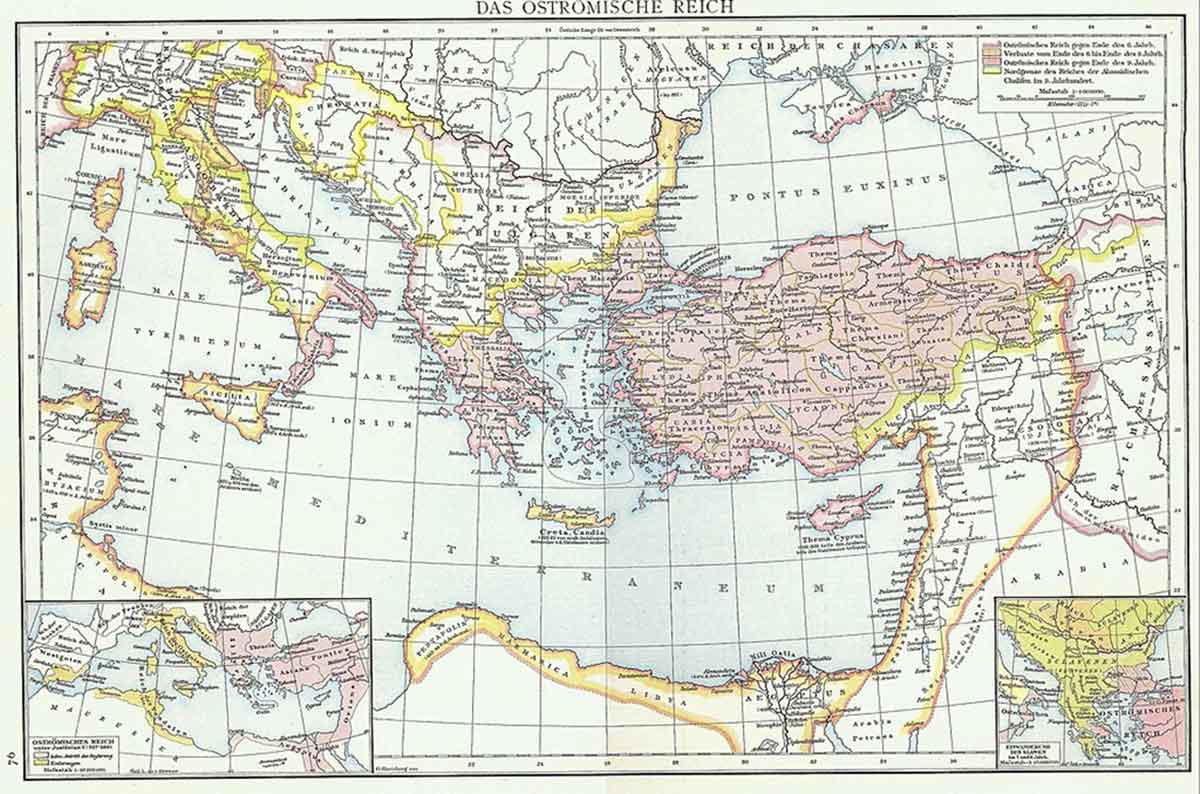 Byzantine themes map