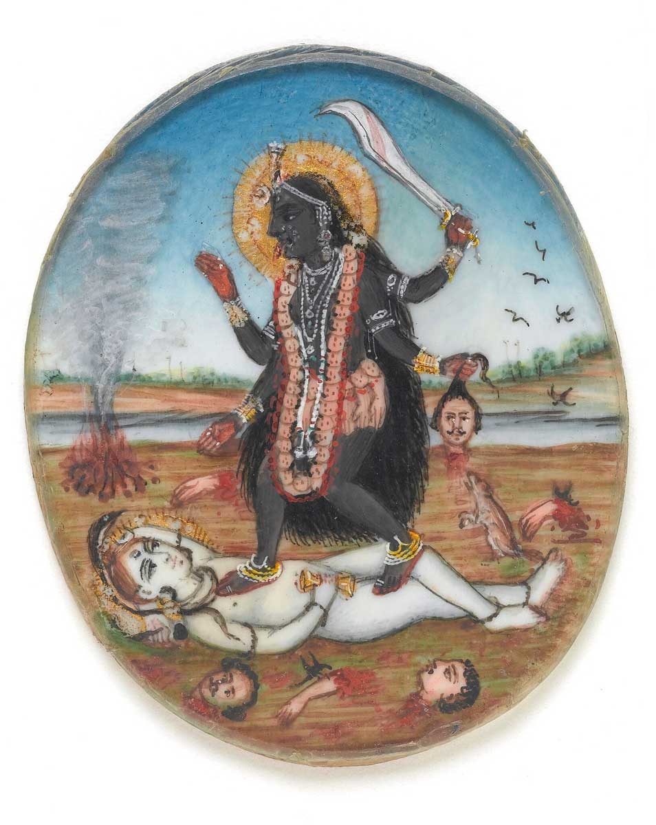 Kali dancing on Shiva