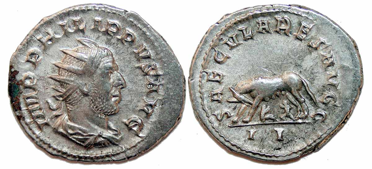 Philip Arab Coin Saecular