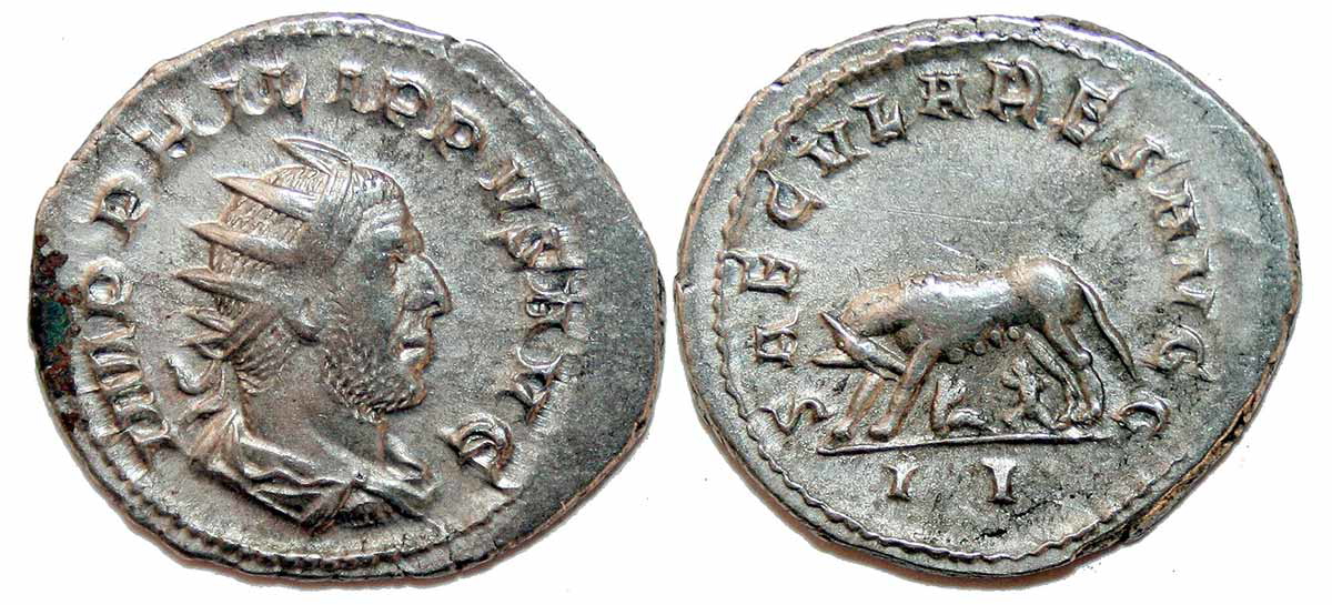 Philip Arab Coin Saecular