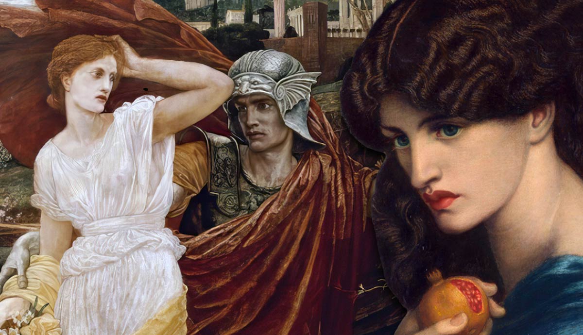 Mythological figures from classical paintings