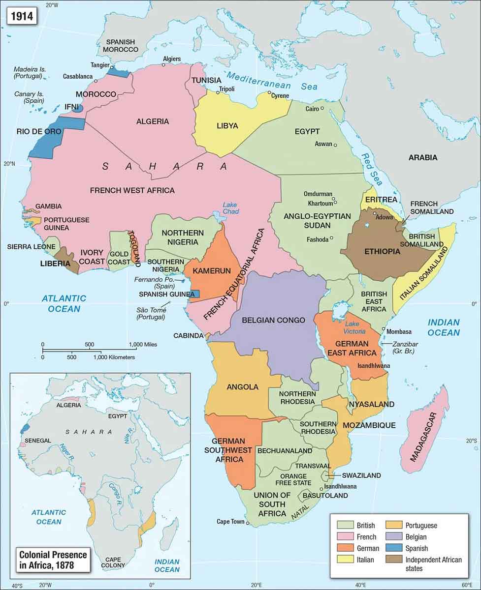 african colonies map