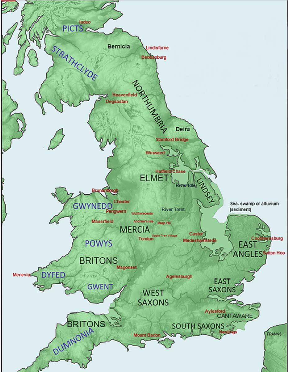 anglo saxon kingdoms map