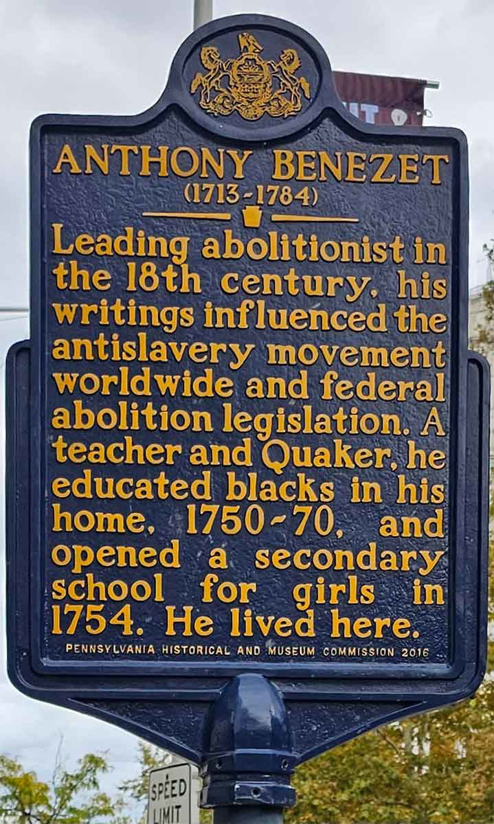 anthony benezet historical marker