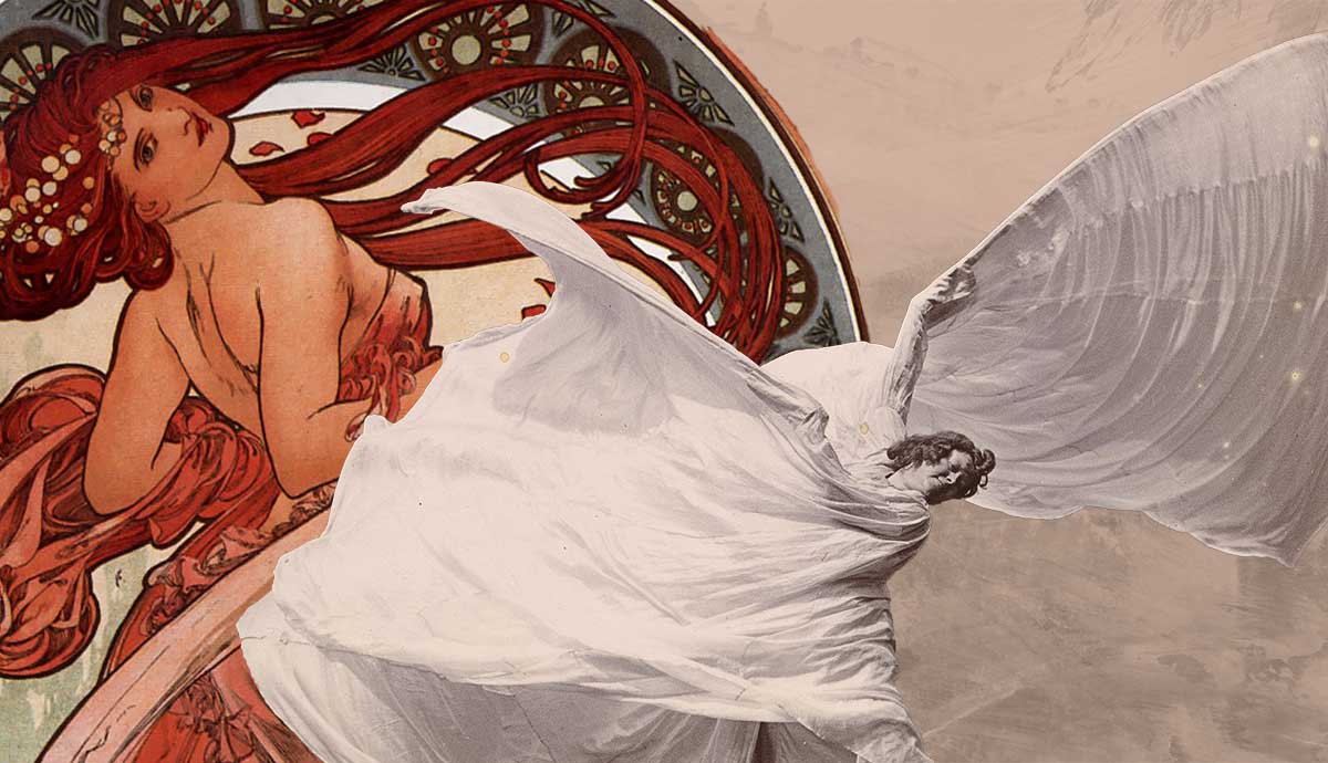 Art Nouveau dance by Mucha and Beckett