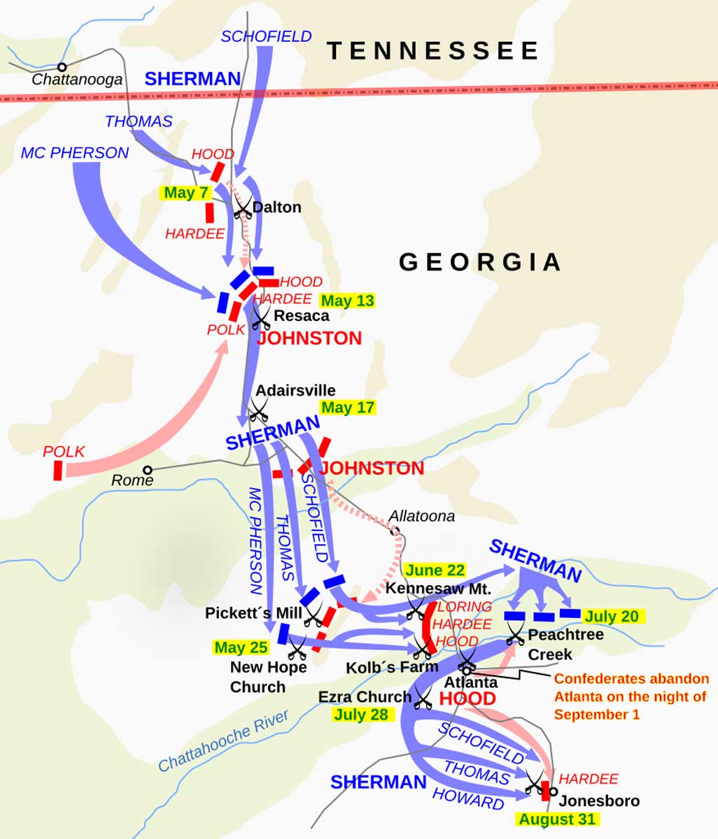 atlanta campaign map