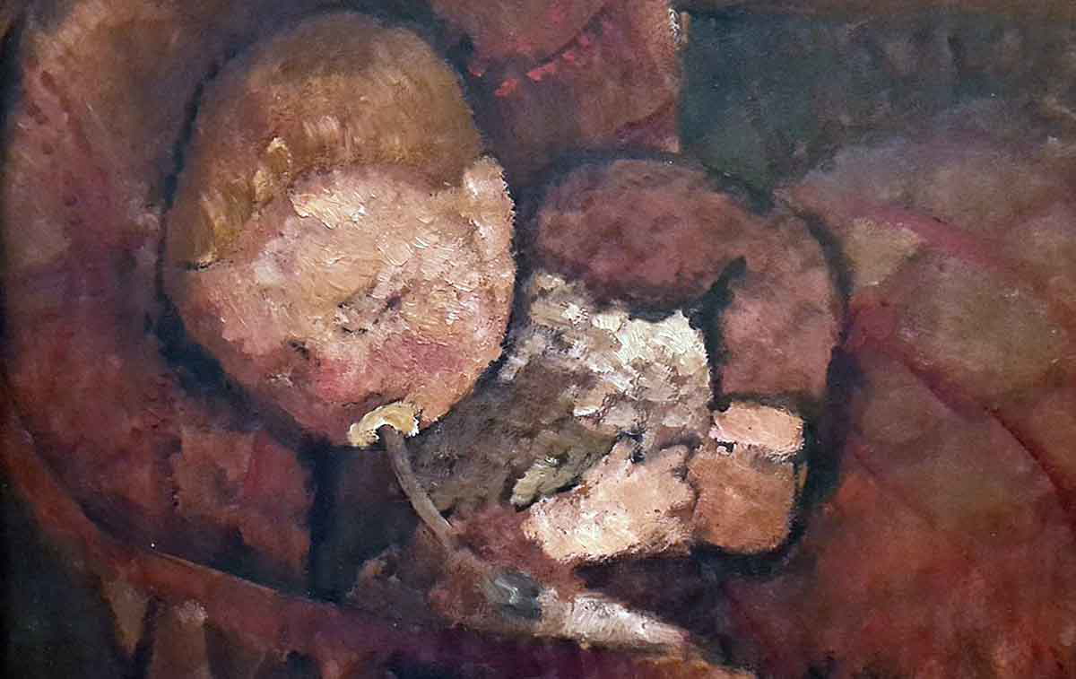 baby using feeding bottle painting