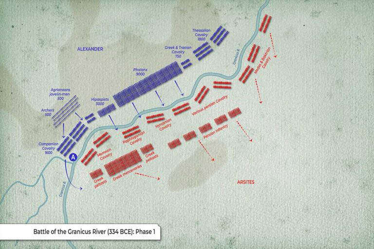 Map: Battle of the Granicus River (Phase 1)