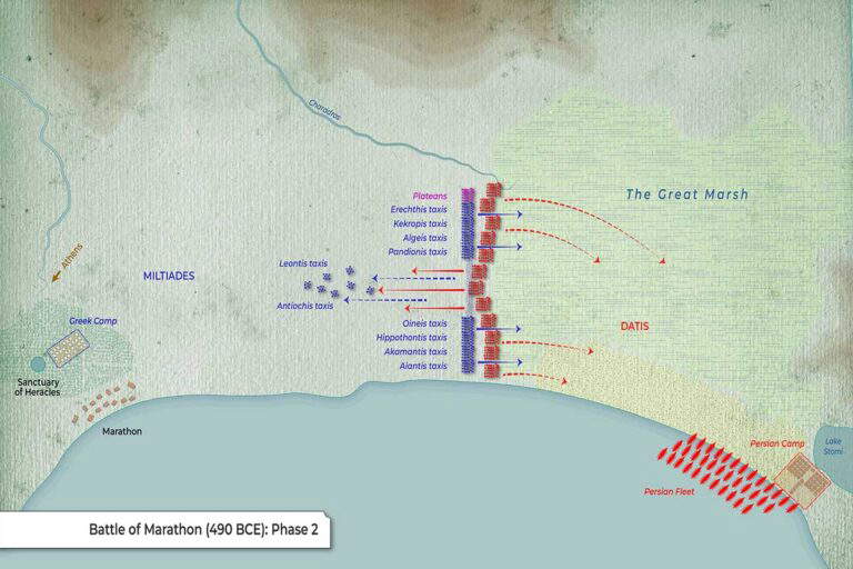 Map: Battle of Marathon (490 BCE) – The Greek Charge