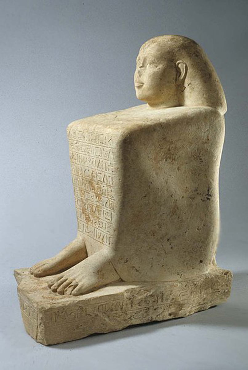 block statue of ankhwennefer ancient egypt