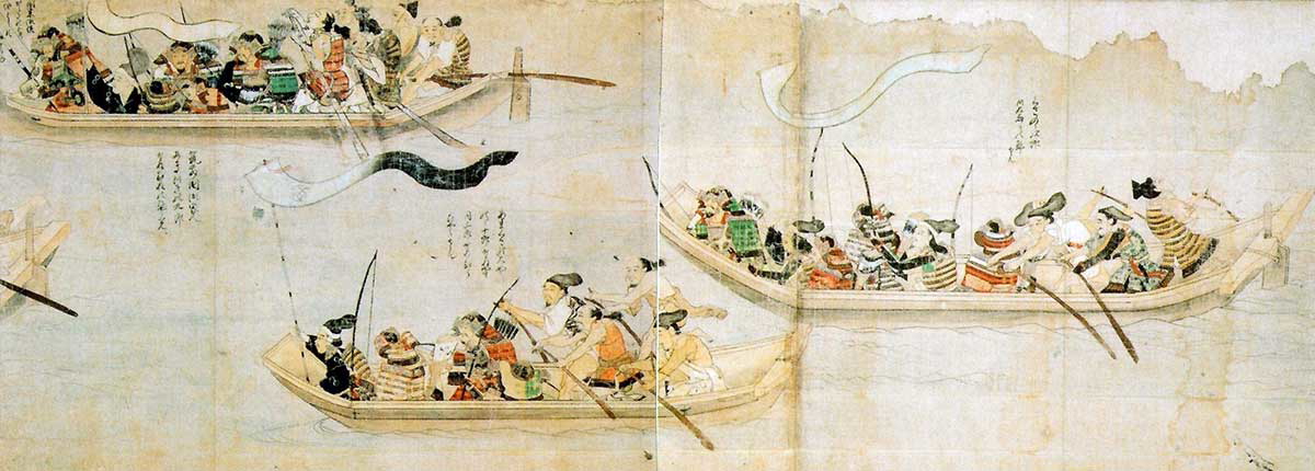 boat scene illustrated scroll mongol invasion