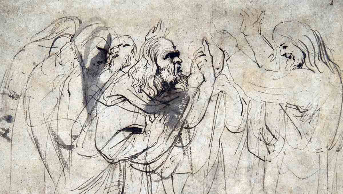 christ and the pharisees van dyck sketch