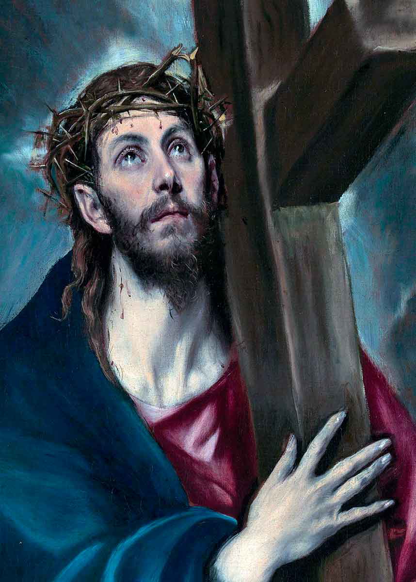 christ with cross el greco
