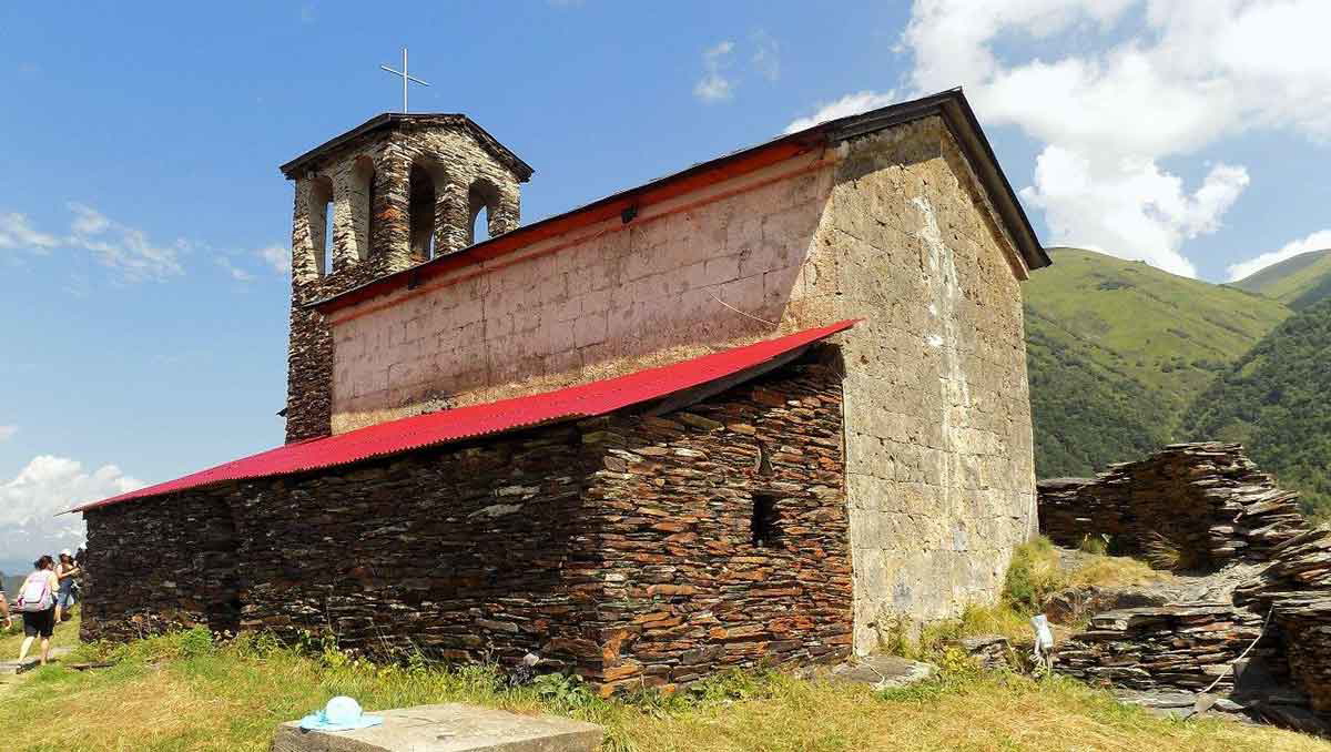 church kvirike and ivlita svaneti georgia