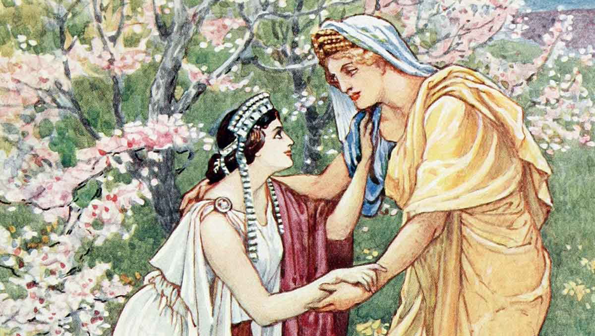 crane demeter rejoiced illustration