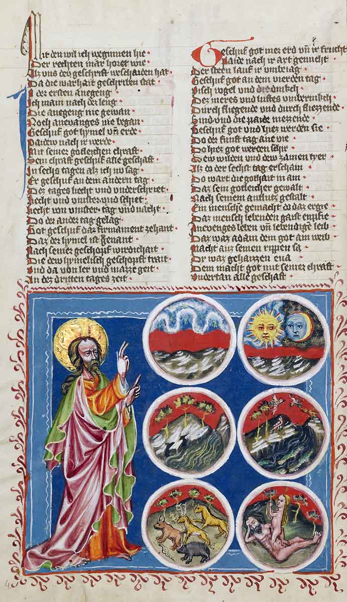 creation 14th century manuscript