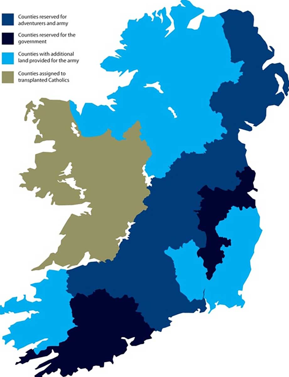 cromwellian land confiscation plantations