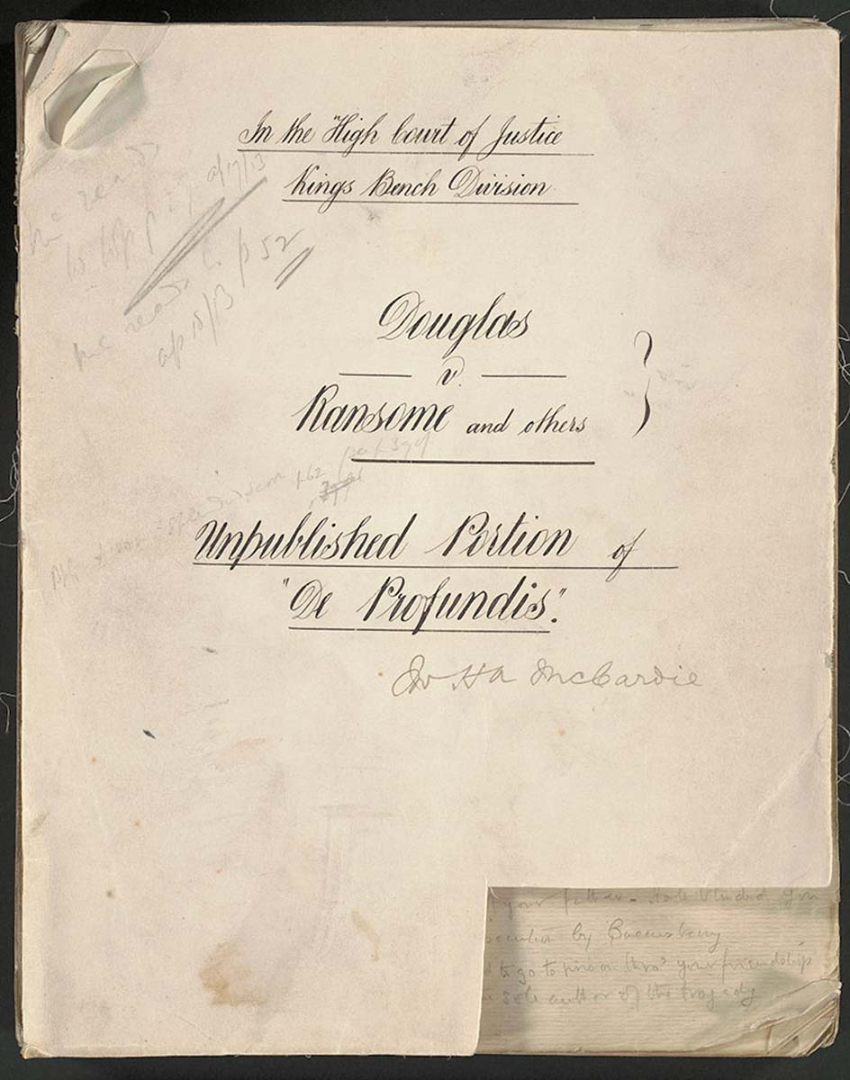 de profundis douglas trial