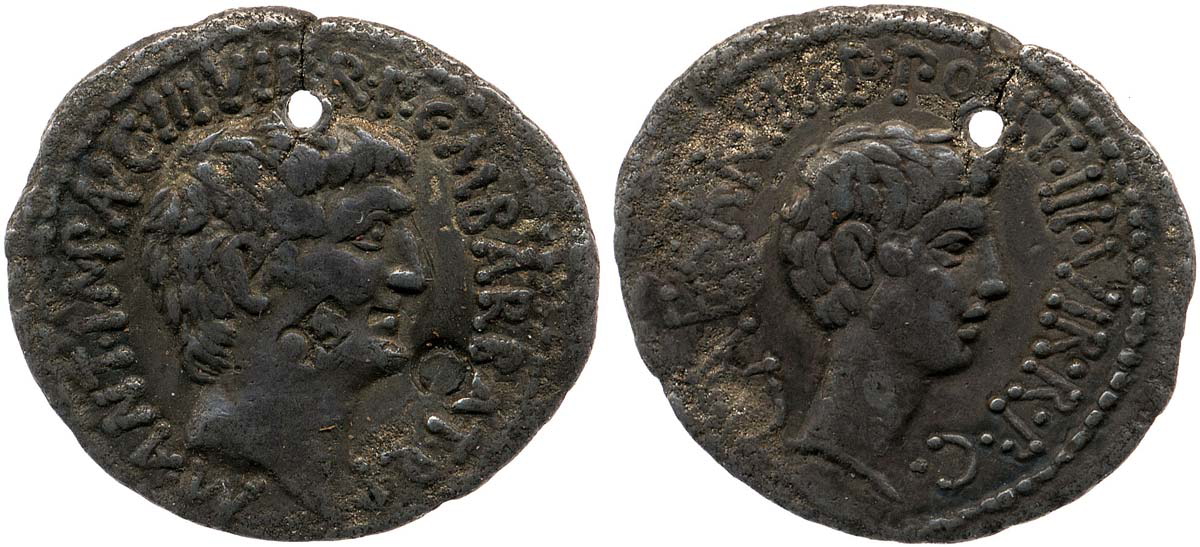 denarius mark antony octavian britishmuseum