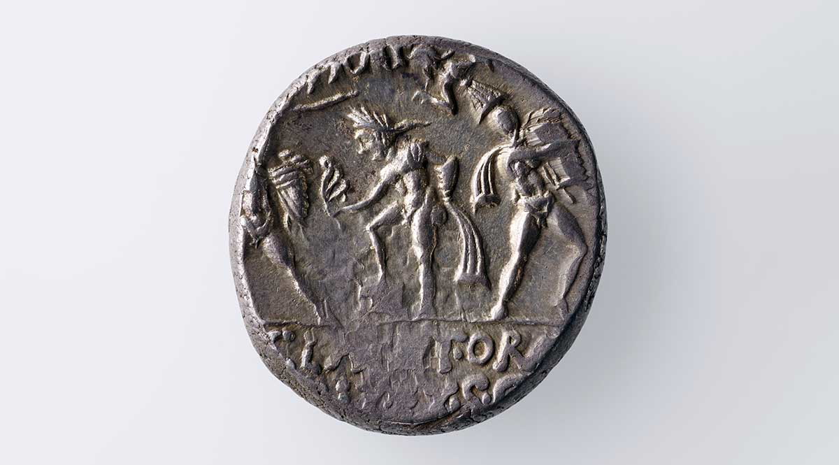 denarius pompey coin-photo