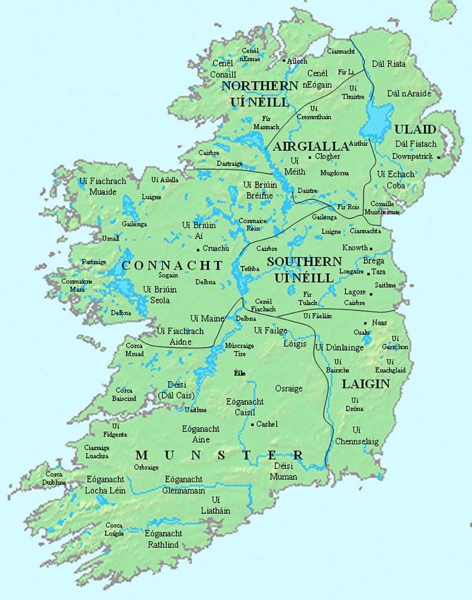 early medieval ireland map