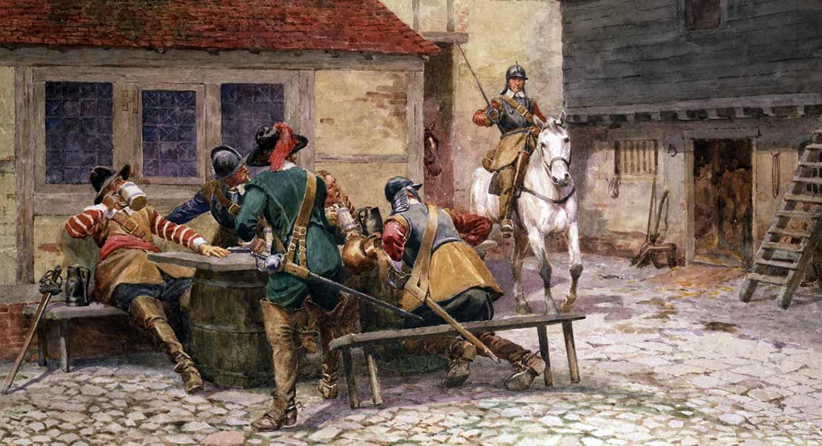 english civil war surprised drinking