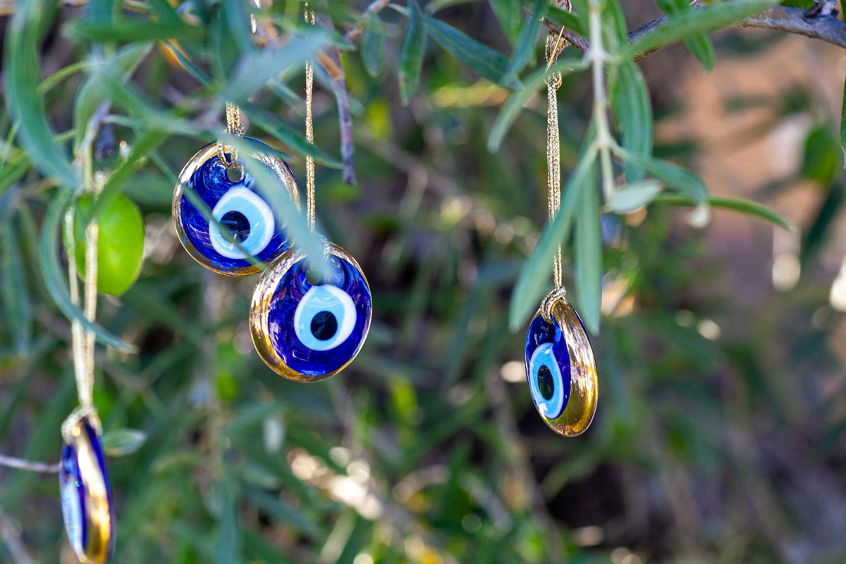 evil eye talismans hanging photo