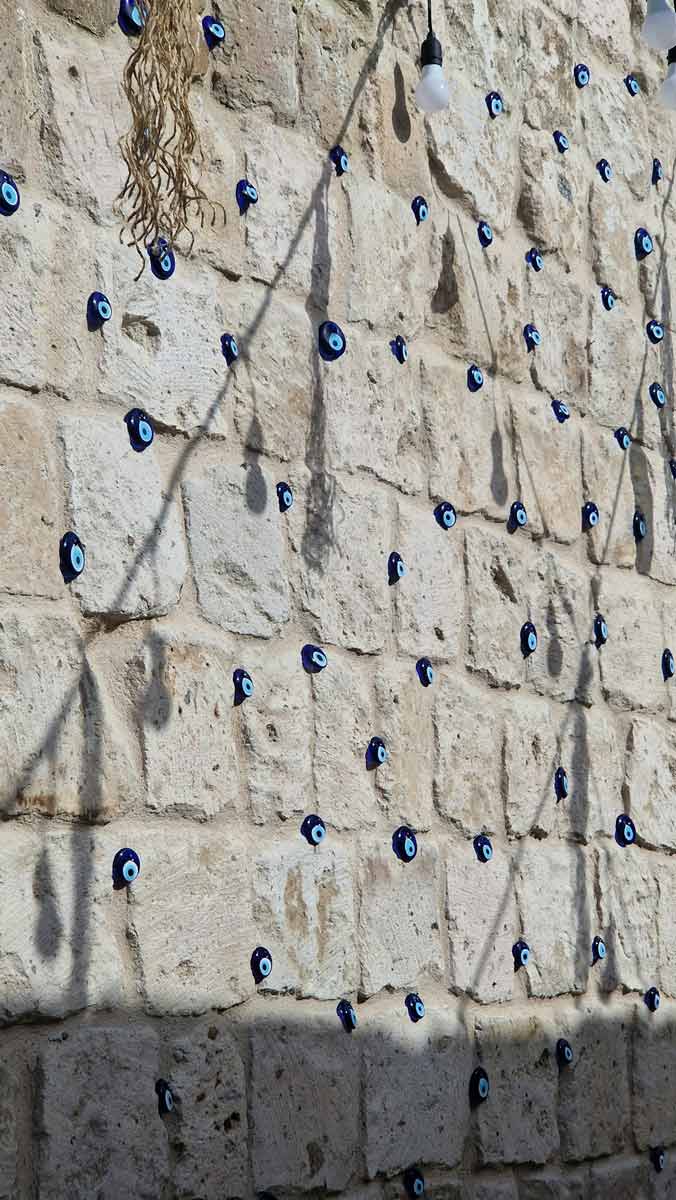 evil eye wall goreme turkey