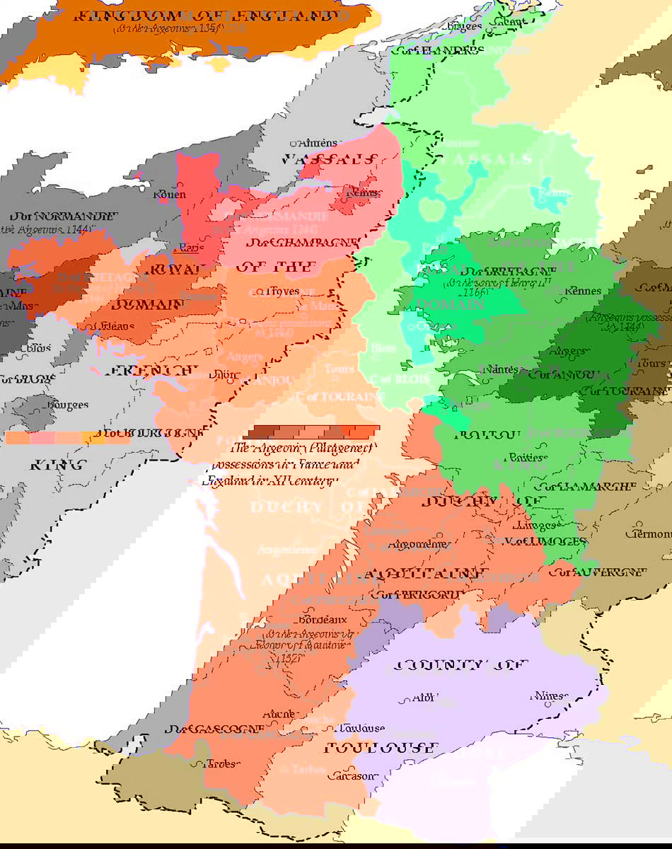 france 1154 angevin empire