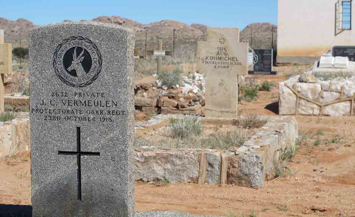 german south africa graves world war one
