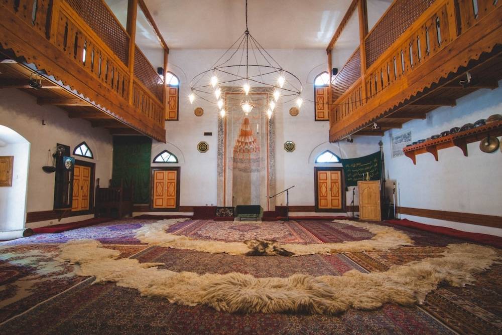 Interior of Hadži Sinan’s tekke, a Qadiriyya dervish lodge, in Sarajevo, Bosnia and Herzegovina