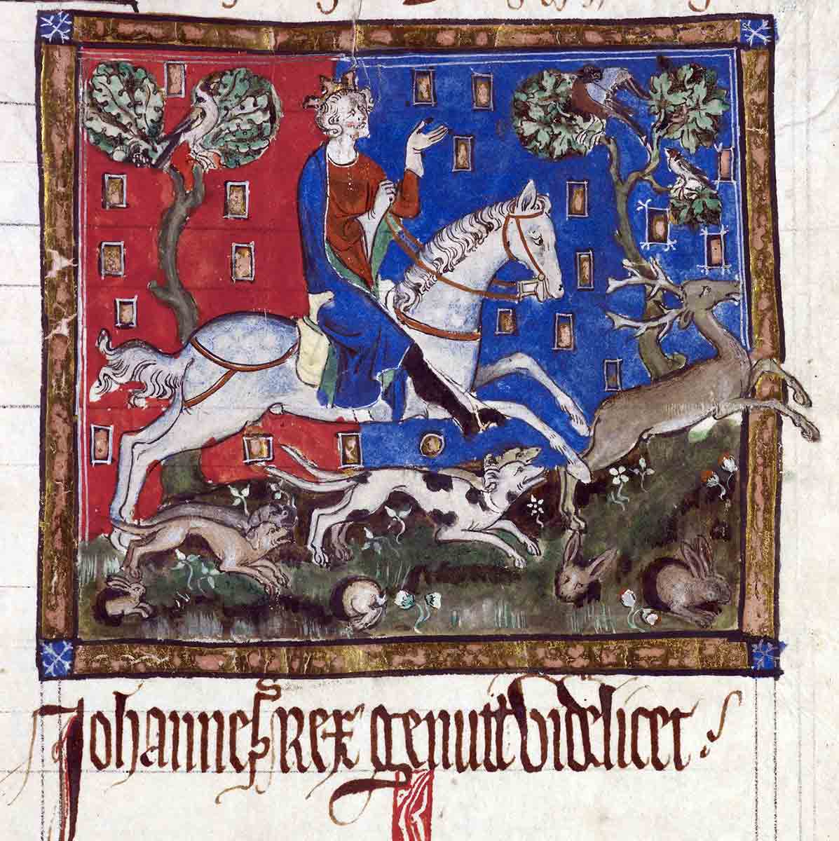 king john hunting stags