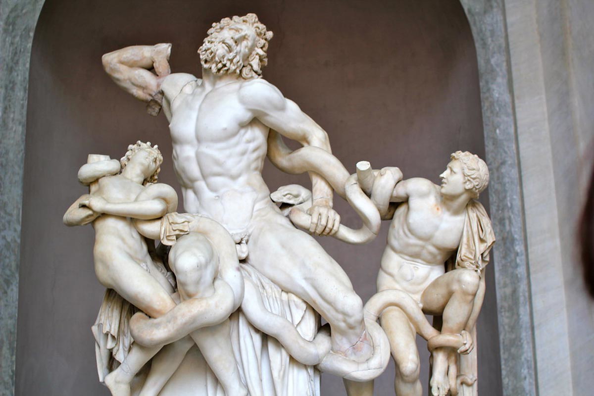 laocoon and his sons roman copy of greek marble statue