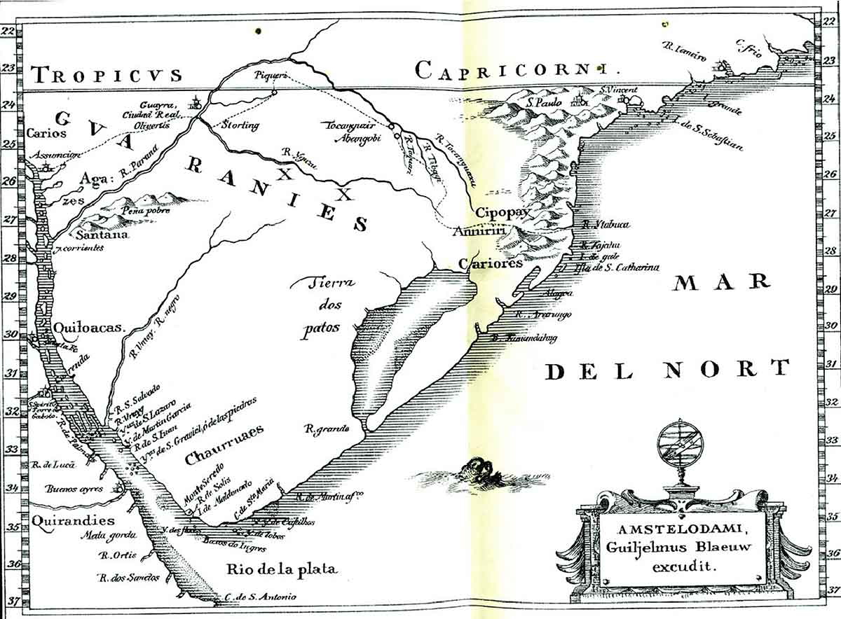 map cabeza de vaca path peabiru