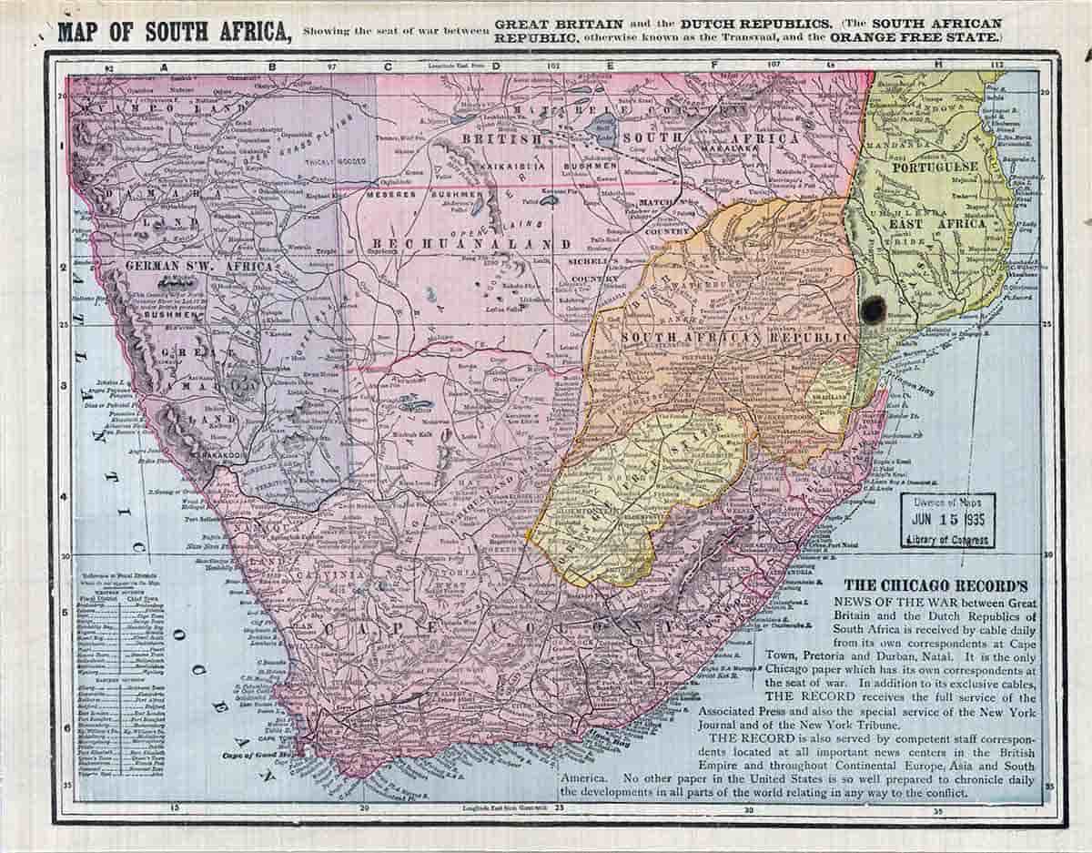 map of south africa