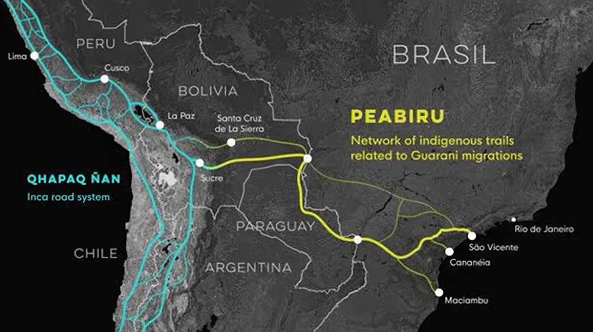 map peabiru pathway trails location