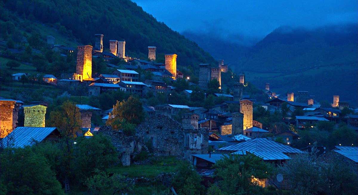 mestia after dark svaneti georgia