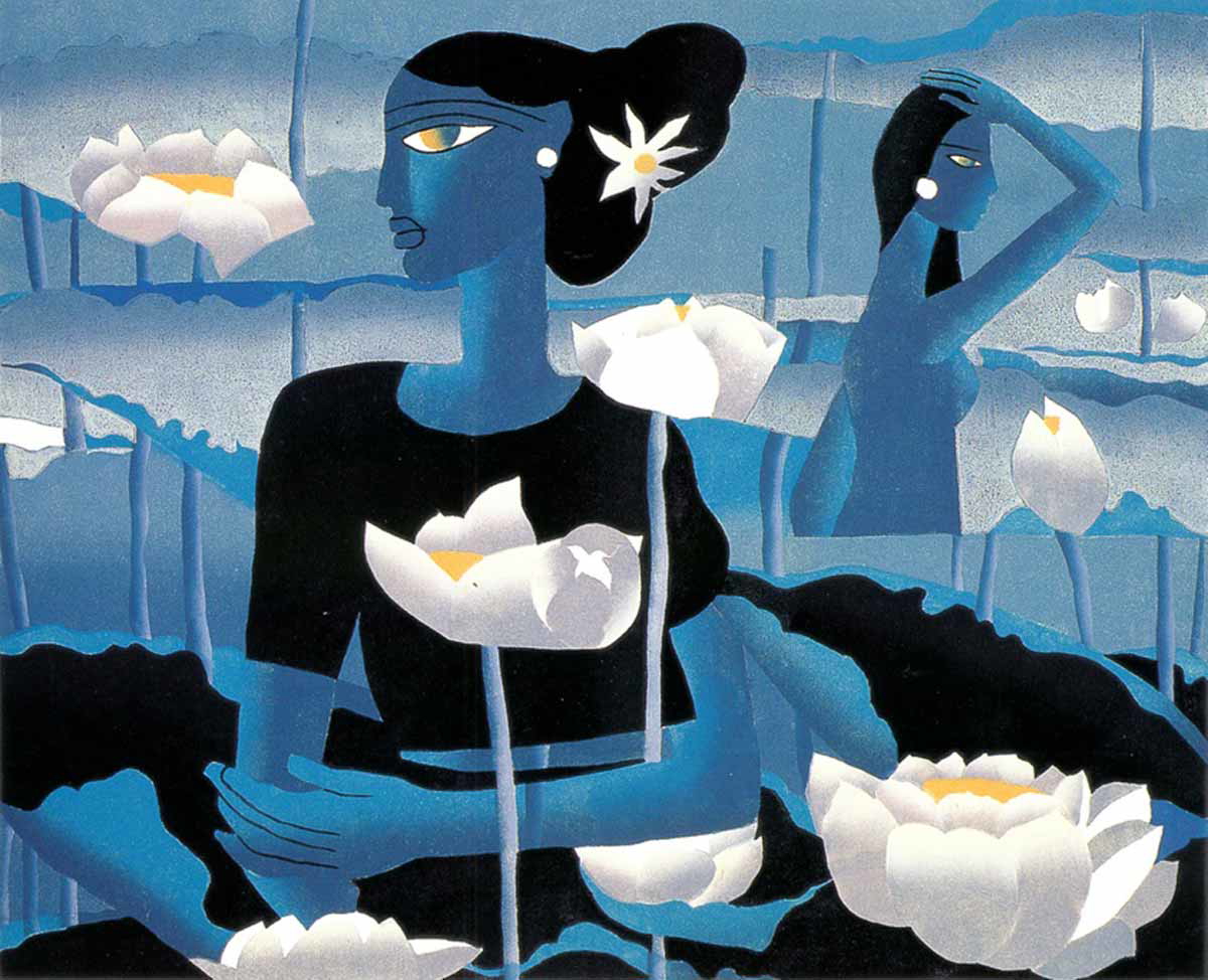 min language flower huayu painting