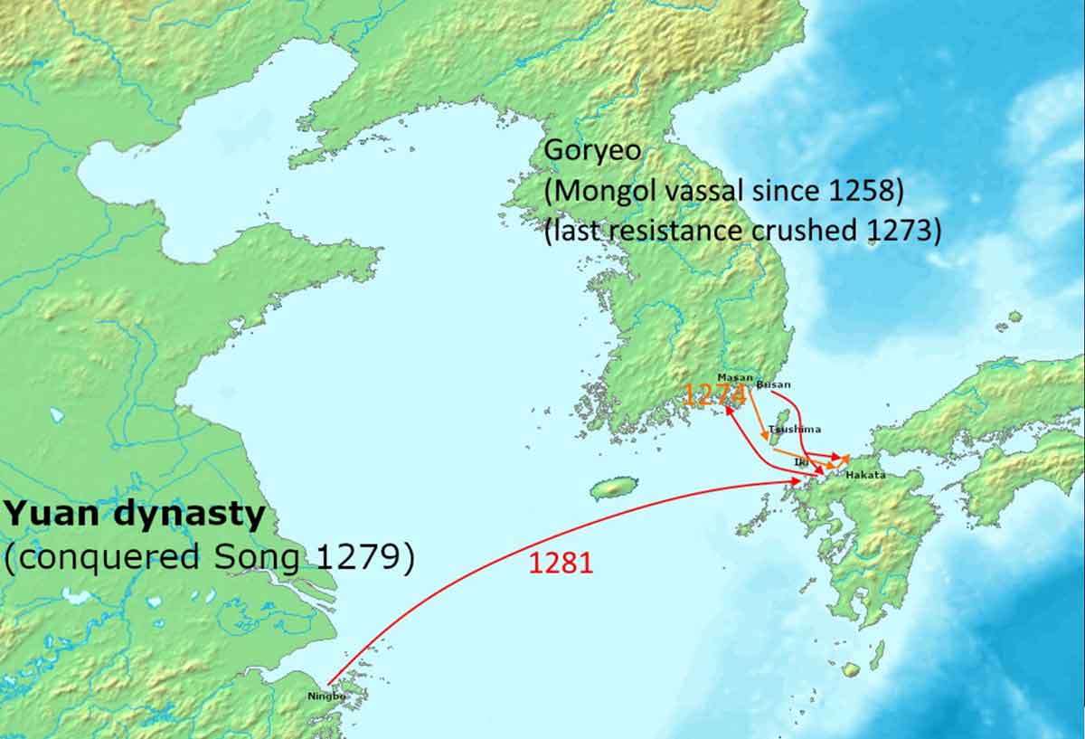 mongol invasion routes map