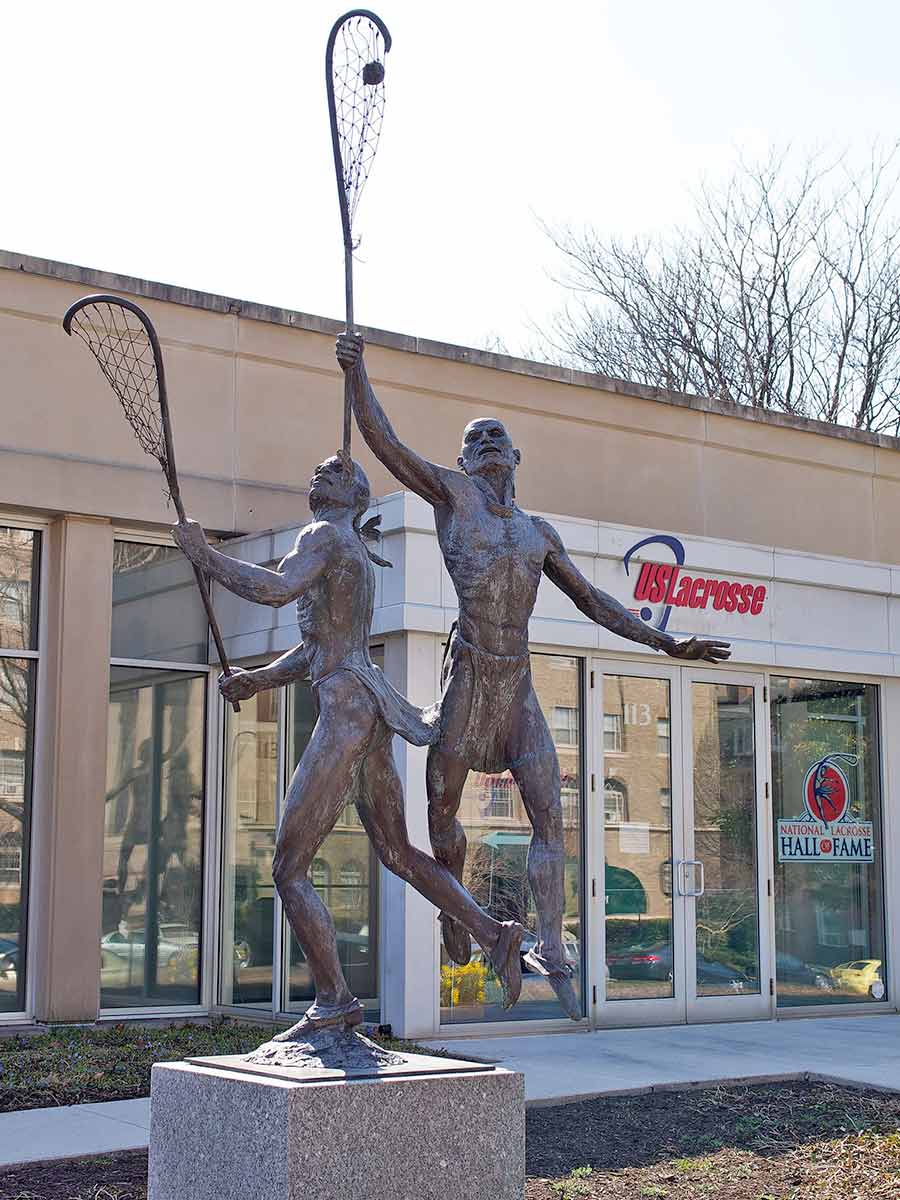 national hall of fame lacrosse statue