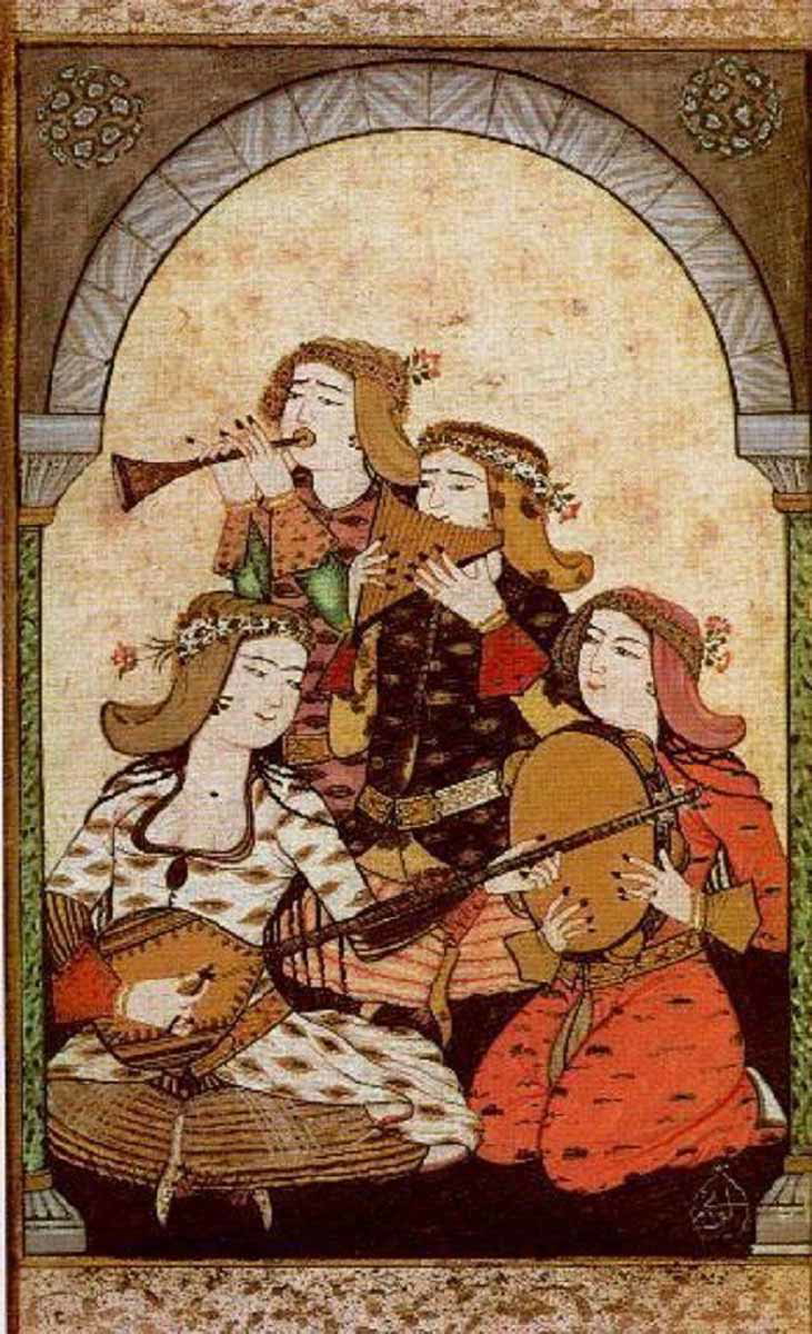 Female musicians, painted by Levni, d. 1732. 