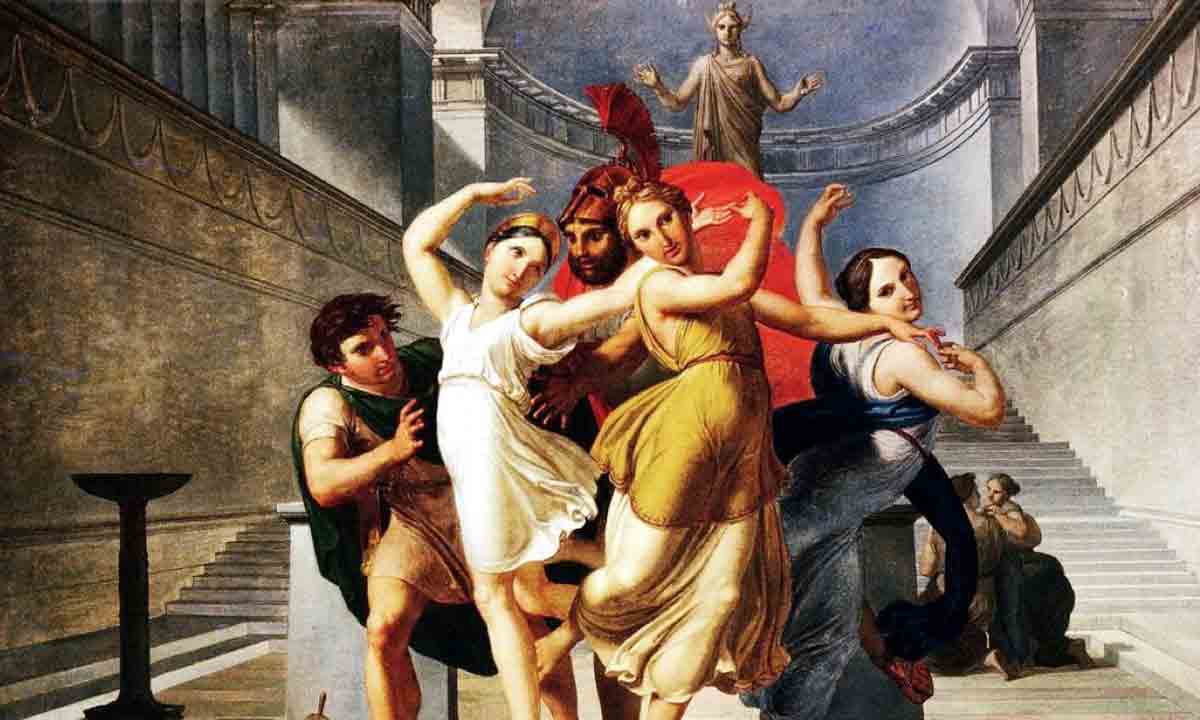palagi theseus pirithous abducting elena painting