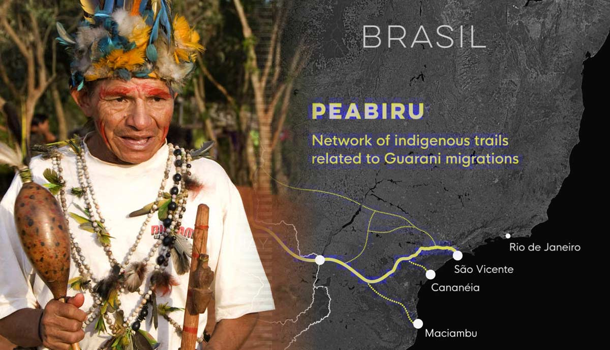 Guarani land struggle and Peabiru map