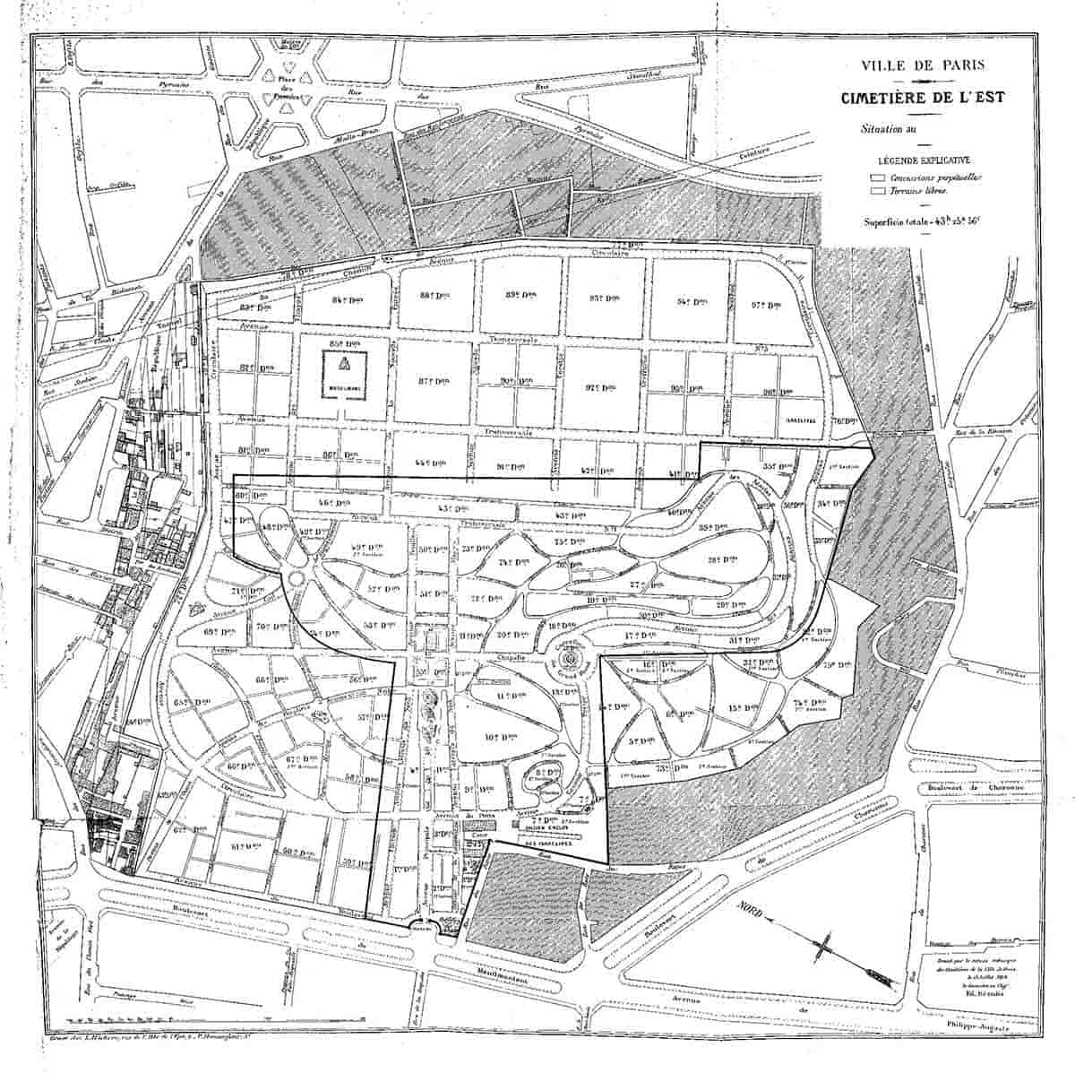 père lachaise map 1926