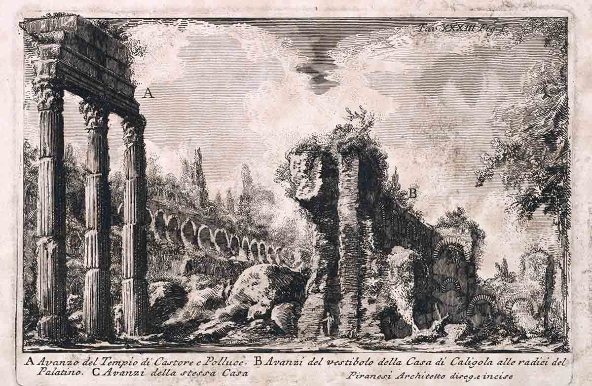 piranesi temple castor pollux prints