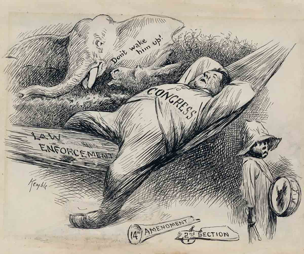 political cartoon 14th amendment